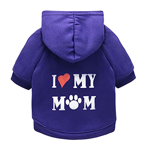 Generisch Kleidung für Haustiere, Hund Baumwoll-T-Shirt Welpe Small Mode Blend Kostüm Kleidung Tierkleidung Hundepullover Mit Namen Warmer Haustier Welpenmantel Hundemantel von Generisch