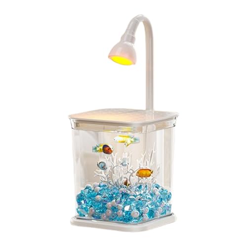 Kleines Aquarium - LED Light Betta Aquarium | Fischtank | Betta Fischschale | Stille Klare Fischereischale Wasserlandschaftsbau | Desktop -Tank Für, Krabben, Spinnen, Tisch, Outdoor, Kleines Aquarium - LED Light Betta Aquarium | Fischtank | Betta Fischschale | Stille Klare Fischereischale Wasserlandschaftsbau | Desktop -Tank Für, Krabben, Spinnen, Tisch, Outdoor, von Generisch