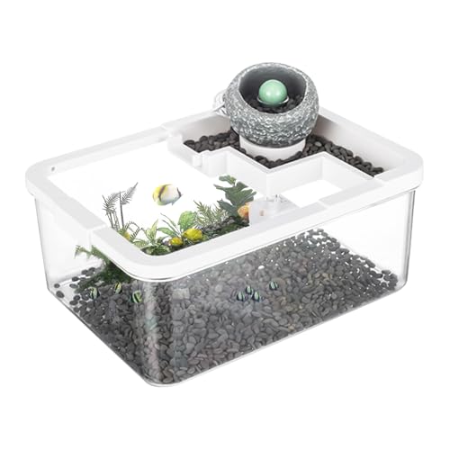 Kleines Aquarium – Schreibtisch-Tank, antikes LED-Aquarium mit USB-Pumpe für Betta, Krankenhaus, Schlafzimmer, , Aquaponik-Riff, Bücherregal, Schreibtisch-Display Kleines Aquarium – Schreibtisch-Tank, antikes LED-Aquarium mit USB-Pumpe für Betta, Krankenhaus, Schlafzimmer, , Aquaponik-Riff, Bücherregal, Schreibtisch-Display von Generisch