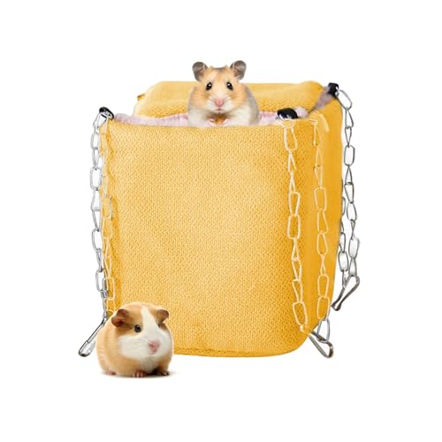 Kleintier-Hängematte,Sugar Glider-Hängematte,Eichhörnchen-Nest-Hamsterbett - Sugar Glider Bed Chinchilla-Hängematte, warmes Hamsterschaukel-Chinchilla-Bett, Zubehör für Kleintierkäfige von Generisch