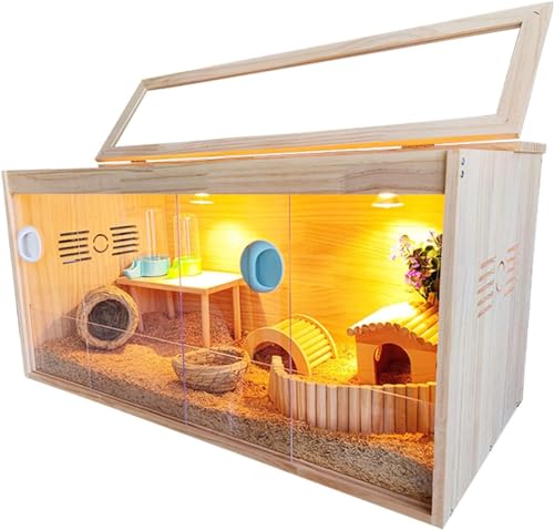 Kleintier-Lebensraum & Hühner-Futterbox, ideal für Kaninchen und Meerschweinchen – einfach zu montieren und zu reinigen Hamsterkäfig von Generisch