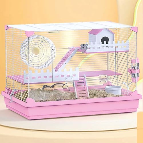 Kleintierkäfig mit Laufrad, Wasserflasche und Futternapf für Hamster, Rennmäuse und Ratten, tragbar, 3 Etagen Kleintierkäfig mit Laufrad, Wasserflasche und Futternapf für Hamster, Rennmäuse und Ratten, tragbar, 3 Etagen von Generisch