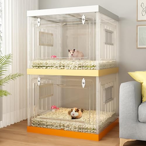 Kleintierkäfig mit transparenter Vordertür, ideal für Hamster, Chinchillas, Reptilien, leicht zugängliches Design Kleintierkäfig mit transparenter Vordertür, ideal für Hamster, Chinchillas, Reptilien, leicht zugängliches Design von Generisch