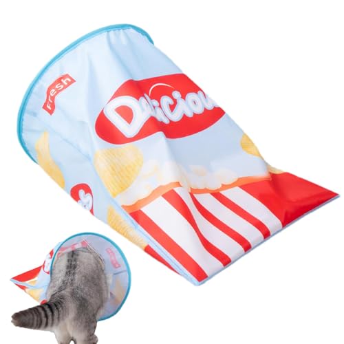 Knisterpapier-Katzenbohrerbeutel, faltbarer Kartoffelchips-Katzentunnel - Pet Tunnel Crinkle Sack Tasche | Haustier-Innenspielzeug-Bohreimer, Katzen-Tunnel-Taschenspielzeug für lustige Kätzchen-Spiele von Generisch