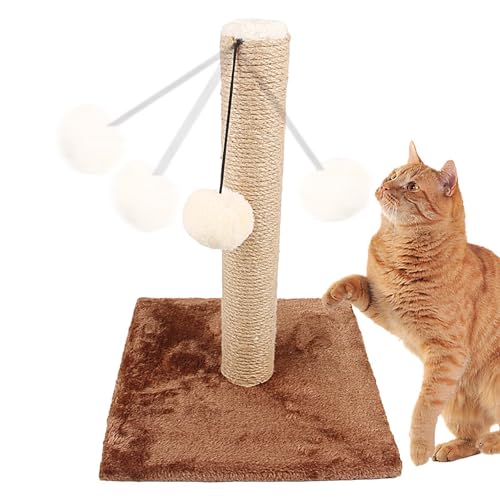 Kratzbäume für Hauskatzen,Kratzbaum für Katzen, lustiger Kätzchen-Kratzturm, Sisal-Kratzbäume mit baumelndem Ball, Krallenschleifspielzeug für Hauskatzen von Generisch