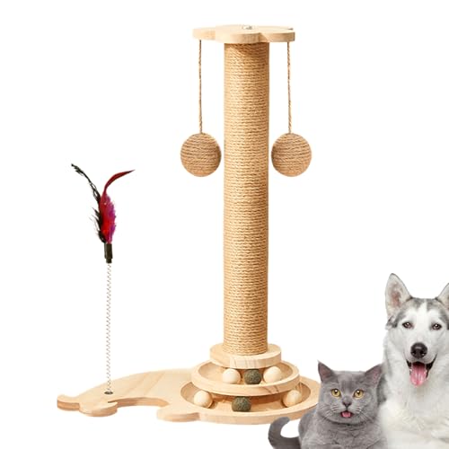 Kratzbaum Für Katzen - Krallenschärfer Stange für Katzen,Interaktives Katzenspielzeug Für Innen & Außen – 4-in-1 Kratzmöbel Mit Spielbereich Kratzbaum Für Katzen - Krallenschärfer Stange für Katzen,Interaktives Katzenspielzeug Für Innen & Außen – 4-in-1 Kratzmöbel Mit Spielbereich von Generisch