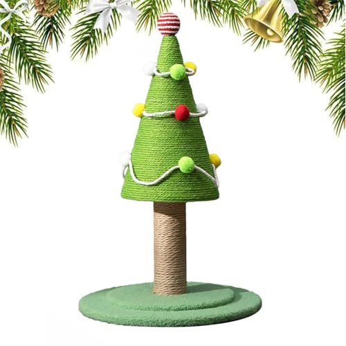 Kratzbaum Weihnachtsbaum - Cartoon Katze Kratzbaum - Ästhetische Baumornamente Natürliches Sisal Haustier Verlobung Spielzeug für Kätzchen Indoor Katzen Kleine Haustiere Entspannen von Generisch