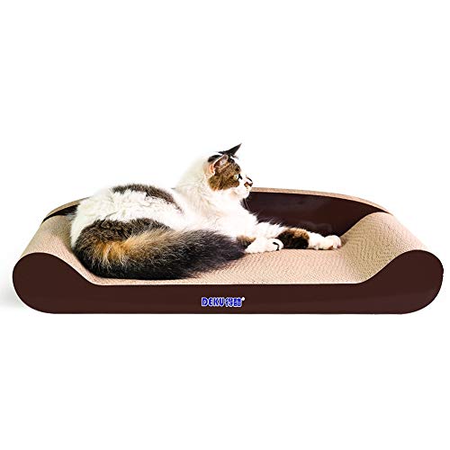 Kratzbrett für Katzen, Sofa-Form, Wellpappe, 60 cm, Katzenspielzeug und Möbelschutz von Generisch