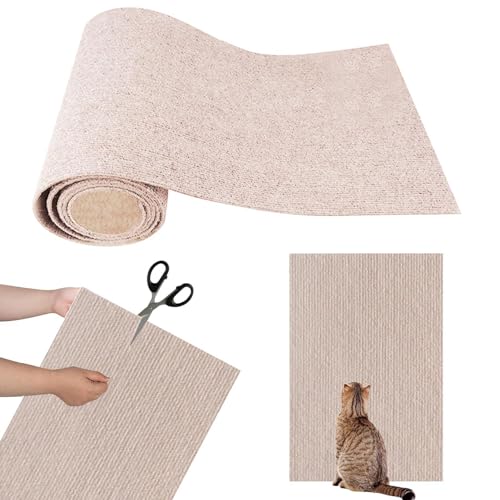 Kratzmatte Selbstklebend, Zuschneidbares Kratzen Matte Pad Kratzmatte Für Katzen Zum Kleben Katzen Teppich Wand Sofa Möbel Tür Kratzschutz, Katze Kratzbäume Kratztürme Ersatz von Generisch