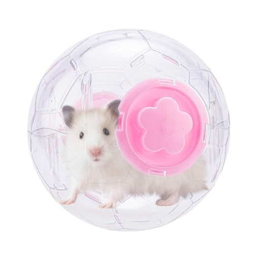 Kristall-Laufball für Hamster, 15,9 cm, Haustier, Kleintiere, Laufspielzeug, beruhigende Anti-Rutsch-Fitness-Räder, Chinchilla-Käfig-Zubehör gegen Langeweile von Generisch