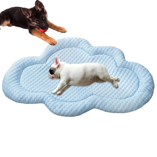 Kühlmatte für Hund, kühlende Hundedecke, Niedliche 3D-Eisunterlage für Haustiere in Wolkenform, Frühlings-Sommer-Haustierbedarf für kleine mittelgroße Hunde, tragbare Schlafhüttenmatte für Hundehütte von Generisch