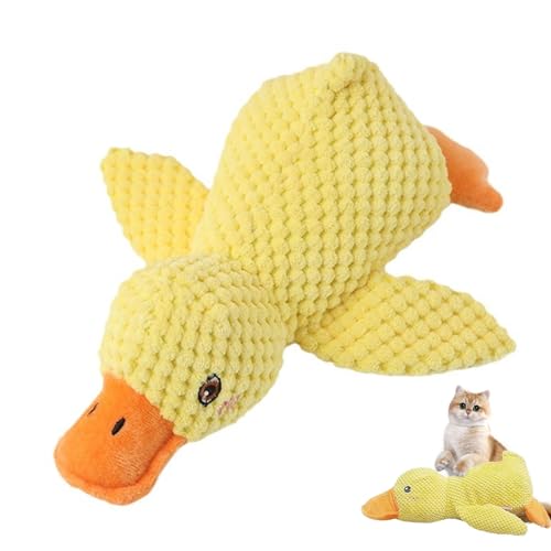 Kuscheltier Ente, Beruhigend, Anti-Stress, Beruhigende Ente Für Hunde, Ente Squeak Für Hunde, Beruhigendes Enten-Hundespielzeug, Mellow Puppy Beruhigungskissen Plüsch-Hundequietscherspielzeug von Generisch