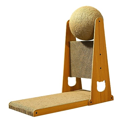 L Shape Cat Scratcher, Stylish Vertical Cat Scratching Post with Cat Scratcher Ball, Cat Scratch Pad, Thickened Cat Scratching Post, Vertical Cat Scratcher, Cat Furniture for Cat Grinding Claws von Generisch