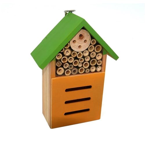 Langlebiges Insektenhaus aus Holz, für Insekten, Bienenhaus/Honigwerkzeuge, Bienenzuchtunterstand, Gartendekoration, Nestkasten (grün) von Generisch