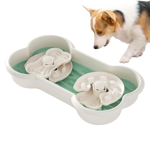 Langsame Futterhäuschen, Hundepuzzle-Feeder, interaktiver langsamer Feeder, Hundefuttermittel im Freien, bessere Stabilität, Multi-Pet-Easy, 43x25x7,3 cm/16.93x9.84x2,87 Zoll für Hunde von Generisch