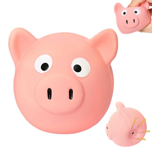 Latex Quietschendes Hund Spielzeug - Funny Pig Ball Für Interaktives Spiel | Langlebiger Sensorischer Kauspielzeug Mit Grunzendem Quietscher, Niedlicher Welpe -Trainingskugel Für Den Erleichterung Von Latex Quietschendes Hund Spielzeug - Funny Pig Ball Für Interaktives Spiel | Langlebiger Sensorischer Kauspielzeug Mit Grunzendem Quietscher, Niedlicher Welpe -Trainingskugel Für Den Erleichterung Von von Generisch