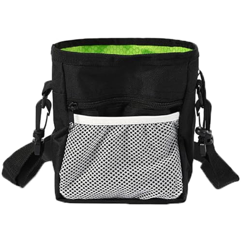 Leckerli-Tasche für Hunde, zusammenklappbarer Napf und Klicker, freihändige Snack-Tasche für Hunde, mit verstellbarer Taille und Schultergurt, für Training, Spaziergänge, Outdoor, Schwarz Leckerli-Tasche für Hunde, zusammenklappbarer Napf und Klicker, freihändige Snack-Tasche für Hunde, mit verstellbarer Taille und Schultergurt, für Training, Spaziergänge, Outdoor, Schwarz von Generisch