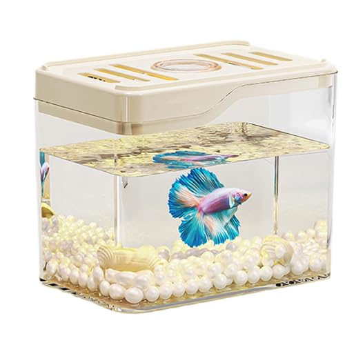 Leichtes, stabiles Aquarium, kompaktes LED-Desktop-Aquarium, modernes, selbstreinigendes Aquarium für Zuhause und Büro, platzsparende Nano-Kampffische mit Filter, pflegeleichter Acryl-Fisch B Leichtes, stabiles Aquarium, kompaktes LED-Desktop-Aquarium, modernes, selbstreinigendes Aquarium für Zuhause und Büro, platzsparende Nano-Kampffische mit Filter, pflegeleichter Acryl-Fisch B von Generisch