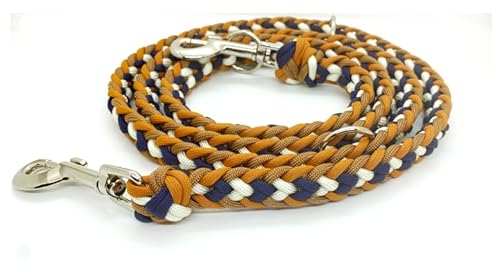 Leine passen zum Annyx Geschirr für Hund Blaubeere, Nylon Paracord oder Leder in verschiedenen Längen (3,0 Meter, Heart) von Generisch