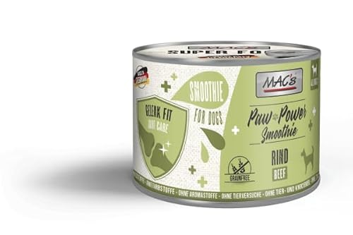 Mac's Dog Paw Power Smoothie 6 x 200g Rind | Gelenk Fit | Getreidefreier Smoothie/Snack für Hunde | 3 Sorten zur Auswahl | Hergestellt in der Eifel von Generic