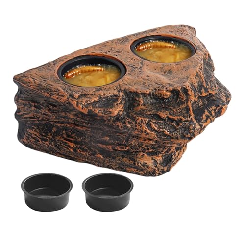 Magnetische Stromversorgung Für Reptilien -Feeding Für Reptilien, Versorgungstisch Für Reptilien Mit 2 Power Cups | Support D'alimentation Magnétique Pour Reptiles, Bol D'alimentation Pour Reptiles, T von Generisch