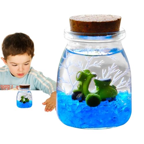 Meereslandschaftsflasche,Miniatur-Unterwasserlandschaft | Öko-Flaschenglasornament mit Licht - Kreative Glasvasen als Mittelstücke für Terrarium-Miniaturen von Generisch