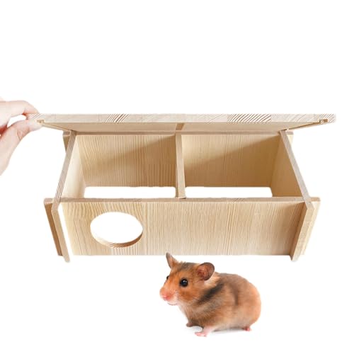 Mehrkammer-Hamsterversteck,Hamsterversteck, Rechteckiges 2-Zimmer-Versteck für große Hamster mit Mehreren Kammern, Kleintier-Lebensraumdekoration für Zwerghamster, Rennmäuse, Mäuse, Lemminge von Generisch