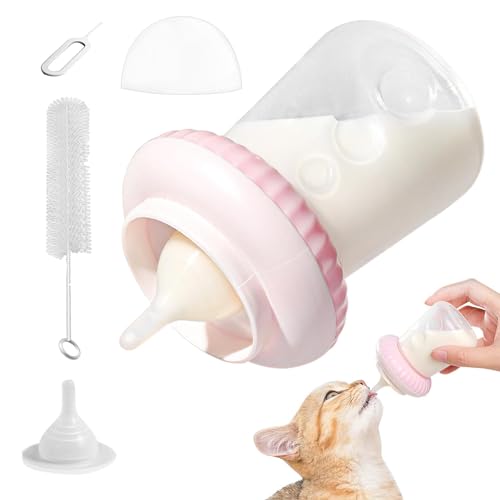 Milchflasche für Kätzchen, Futterspender für Welpen | Futterspender für Kleintiere,Ergonomische, abnehmbare Silikon-Trinkflaschen für Kätzchen zum Stillen, für Kätzchen Aller Rassen und andere Tiere von Generisch