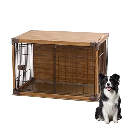 Modern Decor Dekorative Hundekäfig aus Holz, TV-Ständer, Möbel-Stil für kleine und mittelgroße Hunde, 2-in-1-Hundekäfig, Haustierkäfig von Generisch