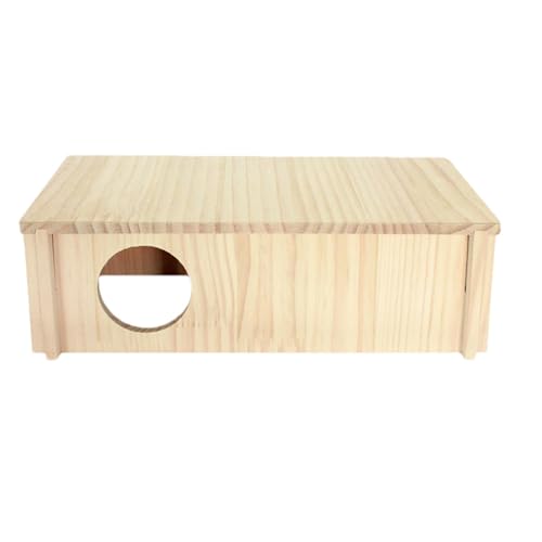 Multi Chamber Hamster House Maze, Large 2 Room Home, 11.81x5.91x3.74 inches Rectangular Wooden Hamster Tunnel Toy, Small Animal Shelter for Hamsters, Gerbils, Mice and Lemmings von Generisch