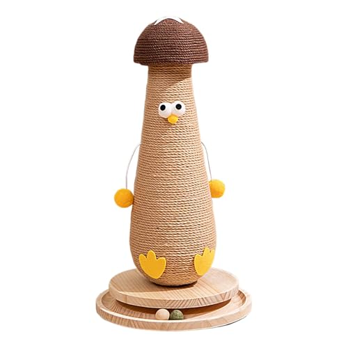 Mushroom Cat Scratching Post, Cat Scratching Post, Cute Kittens Scratch Poles, Sisal Cat Scratch Post Chicken Pet Scratcher with Interactive Ball Scratching Pole for Pet von Generisch