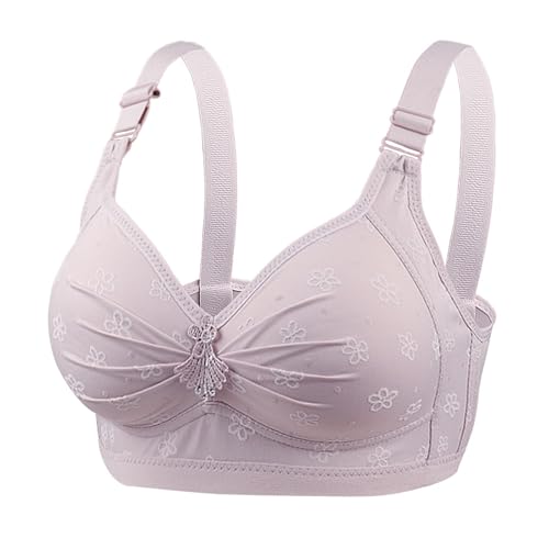 Nahtloser BH Damen Ohne Bügel Gepolstert Bra Bequemer Atmungsaktiver Push Up BHS Seamless Verstellbarem Schultergurt Bralette Weich Elastizität Klassischer Unterwäsche von Generisch