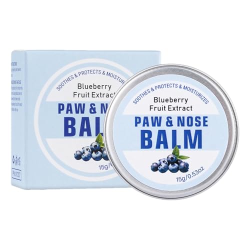 Nasenbalsam für Haustiere, Pfotenbalsam für Haustiere - 15 g natürliche, nährende Nasenpfotencreme für Haustiere - Leicht einziehende Hautpflegecreme für kleine, mittelgroße und große Hunde gegen riss von Generisch