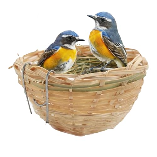 Nistkasten Für Vögel - Handgewebtes Vogelkäfig Nest | Haustierzubehör Zum Schlafen Eierlegen Bruten Für Voliere Baum Garten & Terrasse Winter Natur Nistkasten Für Vögel - Handgewebtes Vogelkäfig Nest | Haustierzubehör Zum Schlafen Eierlegen Bruten Für Voliere Baum Garten & Terrasse Winter Natur von Generisch