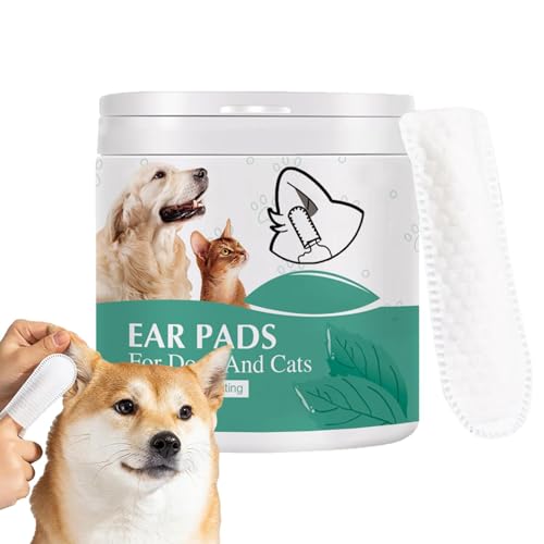 Ohrenreinigungstücher für Hunde, Katzenohren, Fingerpolster, 50 Stück, weiche Haustierzahnreinigung, Fingerlinge, Haustierpflegeprodukt gegen Geruch, juckende Ohren, Wachs und Schmutz von Generisch