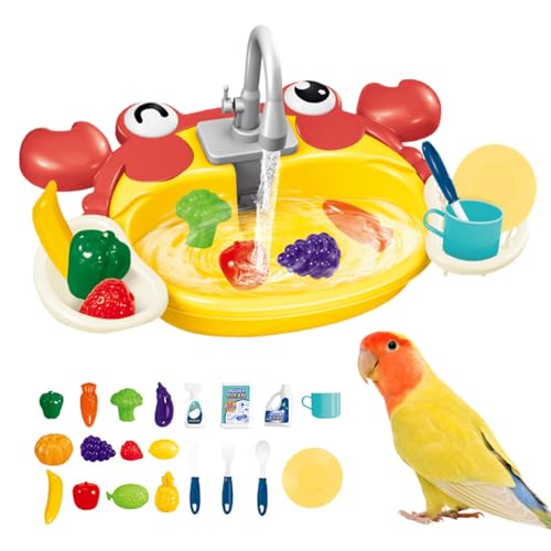 Papageienbadewanne, Automatische Vogelbadewanne Mit Dusche Pool Und, Badewanne Schwimmbecken mit Wasserhahn, Duschwanne automatische interaktive Spielzeug Fontäne für Conure Frettchen Nymphensittich Papageienbadewanne, Automatische Vogelbadewanne Mit Dusche Pool Und, Badewanne Schwimmbecken mit Wasserhahn, Duschwanne automatische interaktive Spielzeug Fontäne für Conure Frettchen Nymphensittich von Generisch
