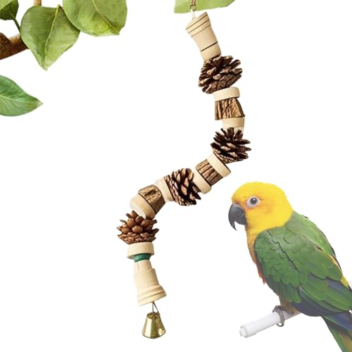 Papageienspielzeug - Ananas-Nuss Kauspielzeug Für Vögel Mit Holz Kiefernzapfen - Natürliche Käfigaccessoires Mit Schnur Und Volierendeko Für Papageien, Nymphensittiche, Unzertrennliche & Aras Papageienspielzeug - Ananas-Nuss Kauspielzeug Für Vögel Mit Holz Kiefernzapfen - Natürliche Käfigaccessoires Mit Schnur Und Volierendeko Für Papageien, Nymphensittiche, Unzertrennliche & Aras von Generisch