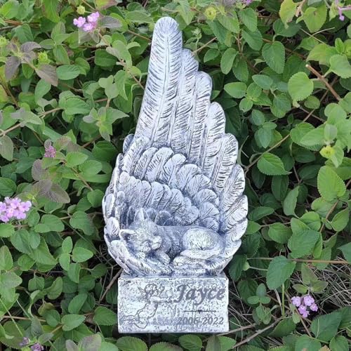 Personalisierte Haustier Katze Gedenkstein für Outdoor/Indoor Small Angel Cat Memorial Geschenk, maßgeschneiderte Haustier Stein Marker für Katzen von Generisch