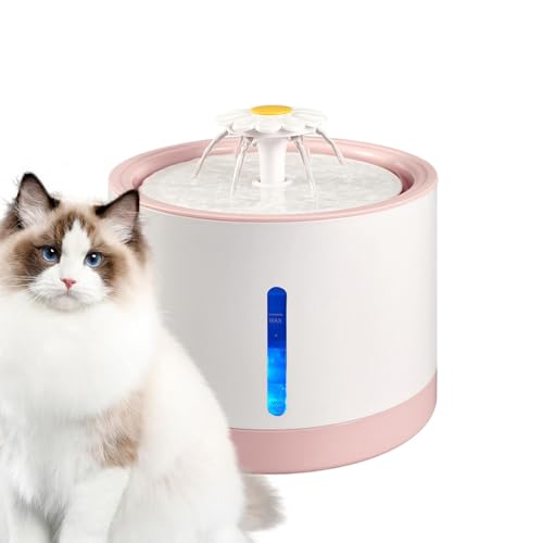 Pet Drinking Fountain - 2L Puppy Water Dispenser With LED Water Levels Window - Auto Watering Dish Supplies, Rechargeable Pet Watering Supplies For Cats, Dogs, Multiple Pets von Generisch