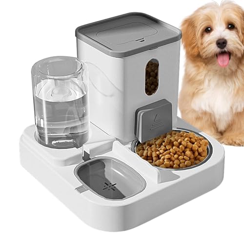 Pet Dry Food Dispenser, Pet Feeder With Stainless Steel Cat Food Bowl, Portable Auto Kitten Feeder, Portable Auto Kitten Feeder With Stainless Steel Cat Food Bowl For Home von Generisch