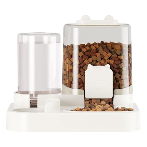 Pet Feeder, Automatischer Wasserspender, 24 x 21 x 21 cm, Futter- und Trinknapf, kompaktes Design, abnehmbarer Futternapf für kleine bis mittelgroße Rassen, drinnen, Schlafzimmer, Balkon Pet Feeder, Automatischer Wasserspender, 24 x 21 x 21 cm, Futter- und Trinknapf, kompaktes Design, abnehmbarer Futternapf für kleine bis mittelgroße Rassen, drinnen, Schlafzimmer, Balkon von Generisch