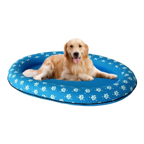 Pet Float Float Float - Floating Pet Row Bed | Dog Pool Float Inflatable Float Pet Float Swimming Pool Raft, Inflatable Pet Swimming Ring, Dog Footprints Pet Pool Floating Toy For Garden, Pool, Back von Generisch