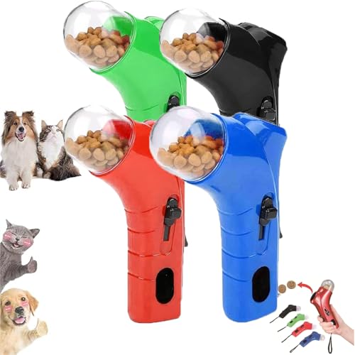 Pet Food Dispenser Launchers, Dog Food Catapult, Cat Treat Shooter Gun, Snack Slinger Cat Treat Launchers, Handheld Interactive Toys pet Foods Catapult, for Dog Exercise Training (Mix) von Generisch