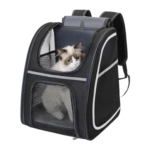 Pet Rucksack Carrier, Katzenträger -Rucksack, Soft Cat Carrier Foldable Welpen -Rucksack, Komfortable Aufbewahrungstacktasche für Welpenkätzchenspielzeug -Snacks von Generisch