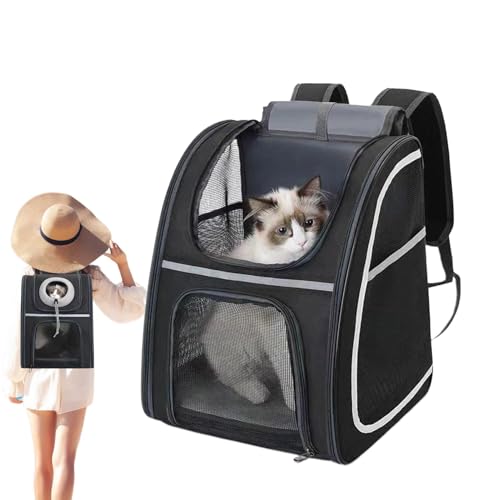 Pet Rucksack Carrier, Katzenträger -Rucksack | Soft Cat Carrier Foldable Welpen -Rucksack - Komfortable Aufbewahrungstacktasche für Welpenkätzchenspielzeug -Snacks von Generisch