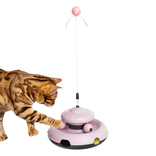 Pet Track Ball Teaser Zauberstab | Interaktives und vielseitiges Katzenspielzeug | Fesselndes und lustiges Spielzeug für Katzen | Verbessert Spiel, Entspannung und Unterhaltung | Perfekt für alle Katz von Generisch