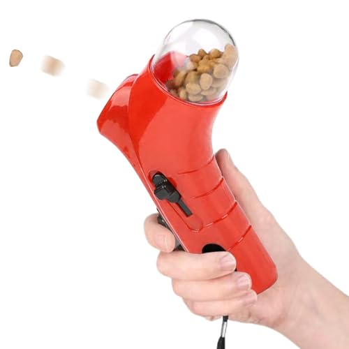 Pet Treat Launcher, Haustier -Snack -Katapult, interaktiver Welpen -Snack -Dispenser, Handheld Pet Treat Thrower, tragbares Lebensmittelwerferspielzeug, Haustier -Snack -Feeder -Ausbildung von Generisch