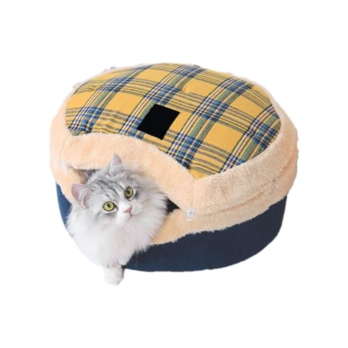 Plüsch-Wintermöbel-Haustierbett, atmungsaktives Katzenbett, Haustierbett mit Doppel- -Design – abnehmbares Katzennest, gemütliches, bequemes Bett für Katzen von Generisch