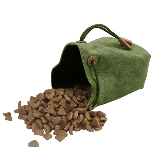 Puppy Training Pouch, Canvas Dog Treat Bag, Dog Trainings Gear Portable Snack Holder Drawstring & Keychain (47g), Ideal for Walks & Outdoor Training, 18x7x7cm von Generisch