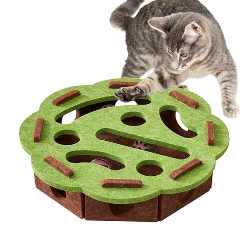 Puzzle Feeder Katze, Intelligenz Training Spielzeug, Katze Futtersuche Sensorische Glocke Feeder für geistige Stimulation Langeweile Release Senior Puppy Training Indoor Outdoor Travel Crate Puzzle Feeder Katze, Intelligenz Training Spielzeug, Katze Futtersuche Sensorische Glocke Feeder für geistige Stimulation Langeweile Release Senior Puppy Training Indoor Outdoor Travel Crate von Generisch